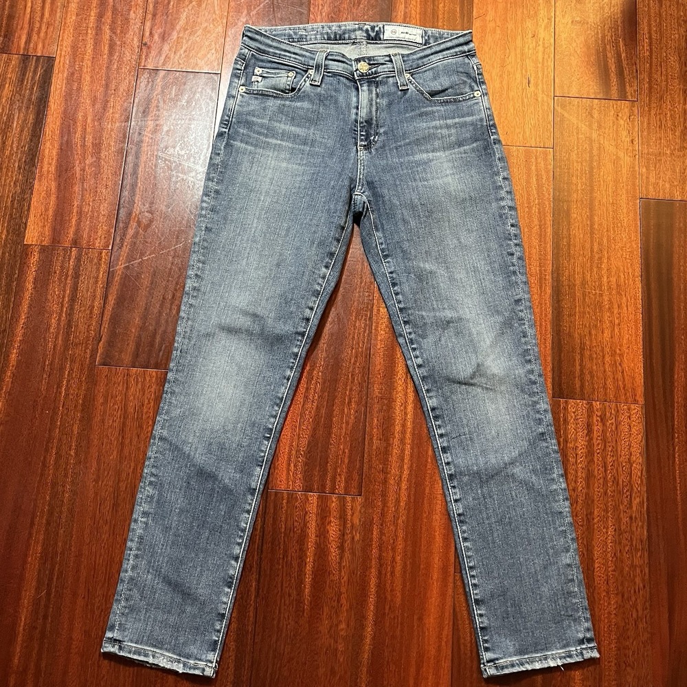 AG Adriano Goldschmied The Prima Ankle Cigarette Leg Slim Jeans 26R Light Wash